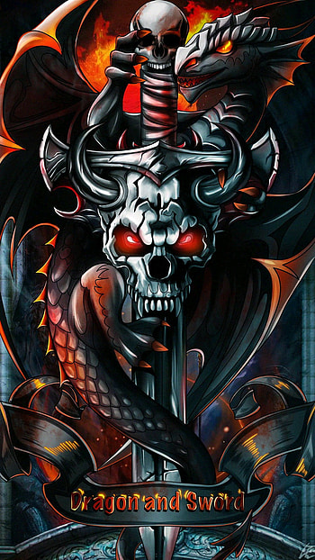 Dragon sword, art HD phone wallpaper
