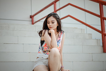 Young, brunette, woman HD wallpaper