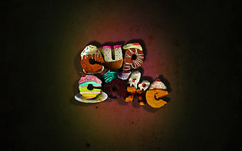 Cupcake, sweet, word, dessert, card, funny, food HD wallpaper