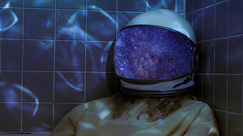 The Ocean Of Human Endeavor , astronaut, helmet, space, galaxy, artist, artwork, digital-art HD wallpaper