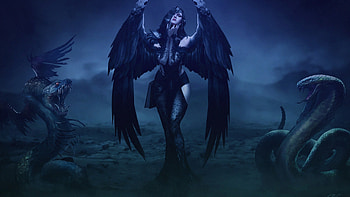 Fallen angel, Gothic Art HD wallpaper