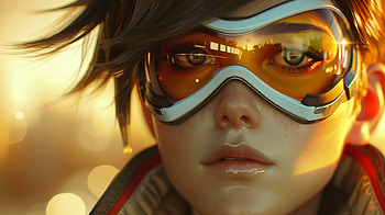 Tracer's Gaze - Overwatch, video game, Overwatch, Tracer (Overwatch) HD wallpaper