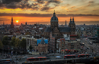 Amsterdam skyline, Popular , Vibrant city, Travelers' favorite HD wallpaper