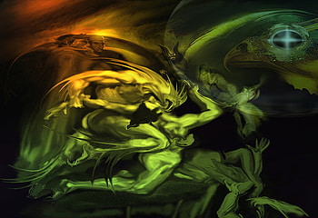 The Inferno of Dante, scary, macabre, evil, demon, war, abstract, battle, horror, warrior HD wallpaper