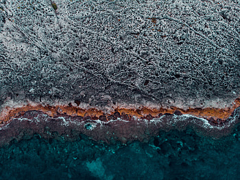 Nature, Water, Stones, View From Above, Shore, Bank, Ocean, Surface, Ribbed HD wallpaper