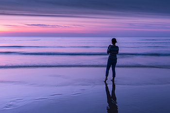 Nature, Sea, Shore, Bank, Ocean, Girl HD wallpaper