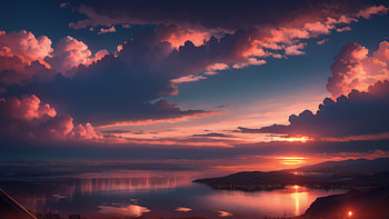 anime landscape, landscape, Digital Art, AI Art, Anime HD wallpaper