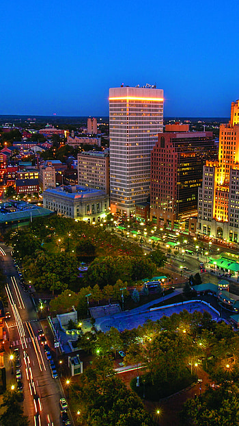 Providence Night Skyline, Rhode Island HD phone wallpaper