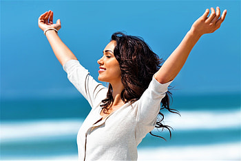Arms up, joy, happiness, girl model HD wallpaper