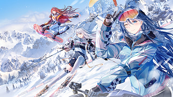 Anime Girls, ski, Anime, girl, original HD wallpaper