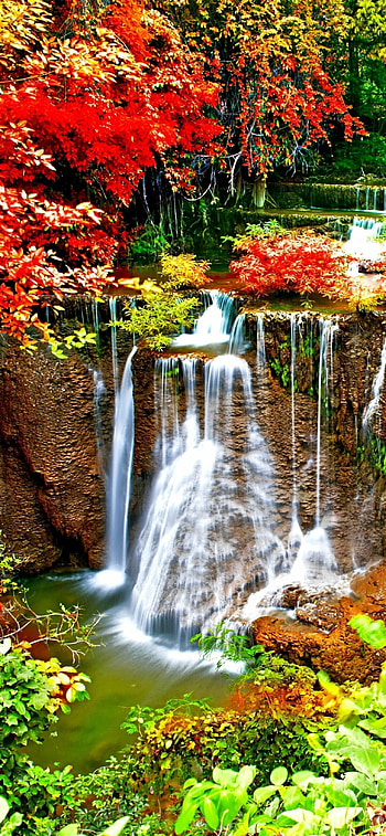 Earth waterfall, Nature's power, Majestic wonder, Breathtaking view HD phone wallpaper