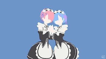 ... Ram and Rem | Re:Zero Minimalist Anime by Lucifer012 HD wallpaper