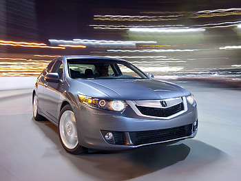 Auto, Acura, Cars, Lights, Asphalt, Front View, Speed, Style, Akura, 2009, Metallic Gray, Grey Metallic, Tsx, V6 HD wallpaper