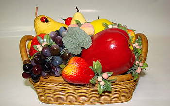 Food, Apples, Grapes, Peaches, Still Life, Basket HD wallpaper
