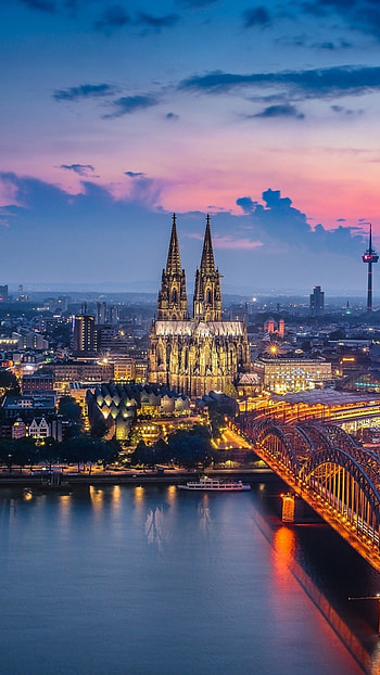 Germany Cologne, Sony Xperia , Stunning cityscape, High-definition HD phone wallpaper