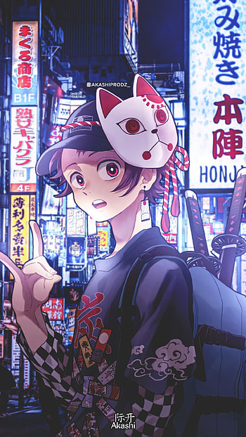 Tanjiro kamado, inosuke, kimetsu, nezuko, anime HD phone wallpaper
