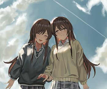Oosaki Twins, Tenka Osaki, Amana Osaki, Anime, The iDOLM@STER: Shiny Colors HD wallpaper