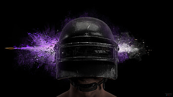 PUBG, video game, bullet through helmet, artwork HD wallpaper