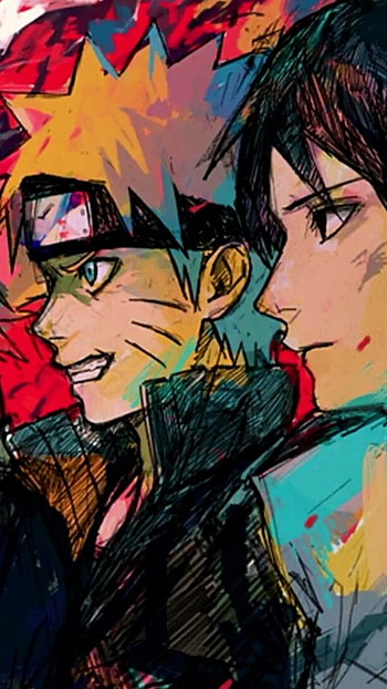 Naruto and sasuke, anime, naruto, sasuke HD phone wallpaper