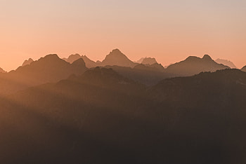 Horizon, sunset, minimal, silhouette HD wallpaper