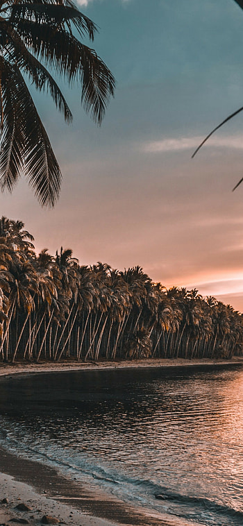 Holiday island, Sunset , Xiaomi Mi 10, Hues of nature HD phone wallpaper