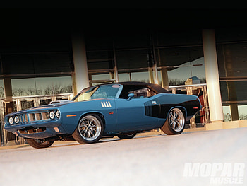 1971-Plymouth-Barracuda, Mopar, Conv, Classic, Blue HD wallpaper