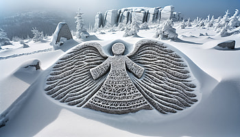 Serene Snow Angel - Ultra, snow angel, angel wings HD wallpaper