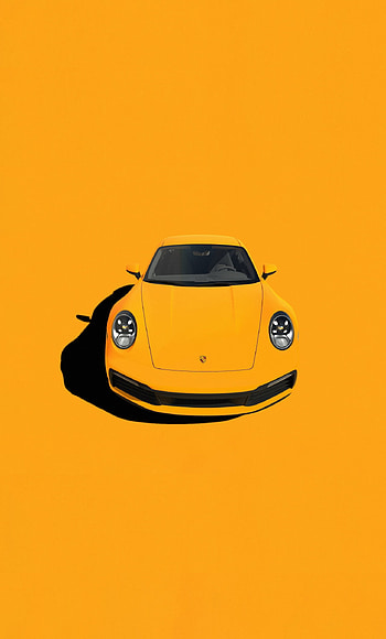 Porsche 911 yellow sportcar, Eye-catching design, Dynamic speed, Exquisite automotive HD phone wallpaper