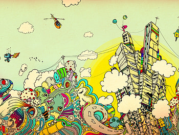 City trippin', colors, city, tripping HD wallpaper