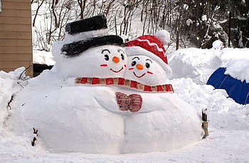 Holidays, Winter, Snow, Snowman, Embrace HD wallpaper