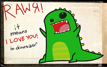 Lol.. RAWR to all of you..:P, valentine, you, me, life, love, dinosaur HD wallpaper