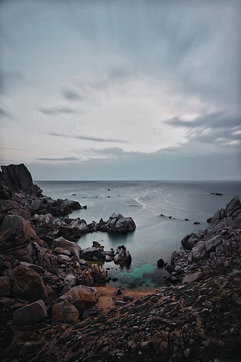 Nature, Sunset, Sky, Sea, Rocks HD phone wallpaper