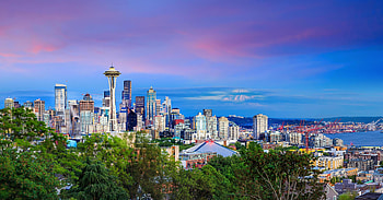 Seattle Skyline, Twilight, Stock , Vecteezy HD wallpaper