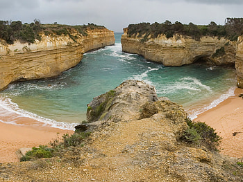 Among the rocks, island, sea, landscape, beautiful, rocks, beach, nature, amazing, ocean HD wallpaper