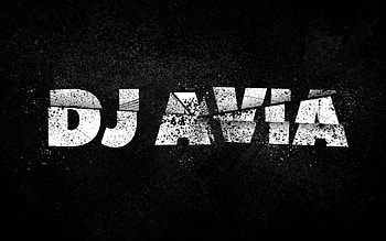 DJ AVIA, grunge art, black background, DJ AVIA logo, Kazakhstan DJ, DJ AVIA emblem HD wallpaper