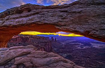 Arches National Park, Desert landscape, Sunrise view, Sunset HD wallpaper