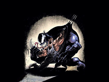 Venom & Wolverine, wolverine, comic, venom HD wallpaper