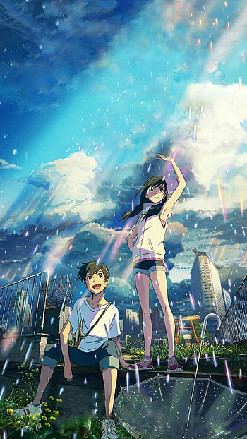 Hina Amano, Hodaka Morishima, Tenki no ko, Anime, Weathering with You HD phone wallpaper