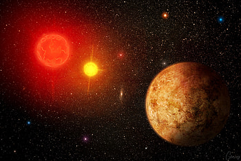 Universe, Stars, Shining, Planet HD wallpaper