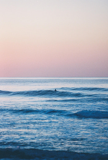 Nature, Sky, Sea, Waves, Horizon, Human, Person HD phone wallpaper