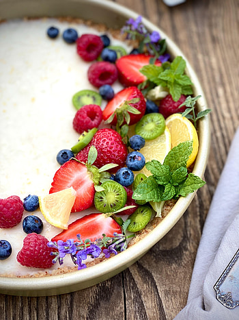 Fruits, Food, Strawberry, Bilberries, Berries, Breakfast HD phone wallpaper