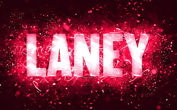 Happy Birtay Laney, , pink neon lights, Laney name, creative, Laney Happy Birtay, Laney Birtay, popular american female names, with Laney name, Laney HD wallpaper