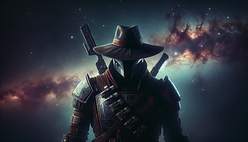 Intergalactic Bounty Hunter, bounty hunter, Sci Fi, western, armor, gun HD wallpaper