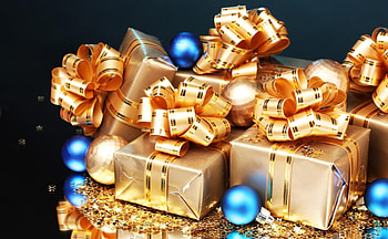 Holidays, New Year, Christmas Decorations, Christmas Tree Toys, Lot, Presents, Gifts, Confetti HD wallpaper