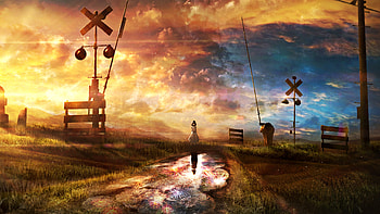 Colorful Place, artist, digital-art, colorful, artwork HD wallpaper