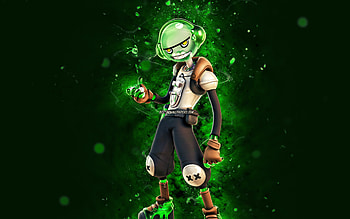 Sour Gumbo, , green neon lights, Fortnite Battle Royale, Fortnite characters, Sour Gumbo Skin, Fortnite, Sour Gumbo Fortnite HD wallpaper