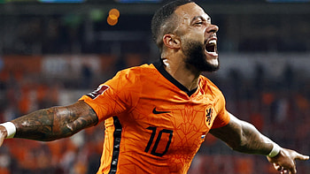 Memphis Depay hat trick, Record-breaking performance, Netherlands football, Scoring chart HD wallpaper