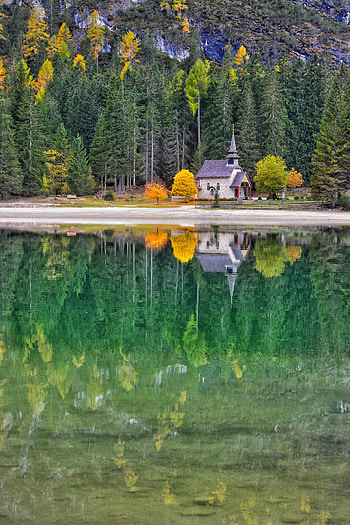 Nature, Trees, Autumn, Lock, Reflection HD phone wallpaper