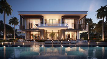 Luxurious Modern Home, luxury home, Modern Architecture, pool HD wallpaper