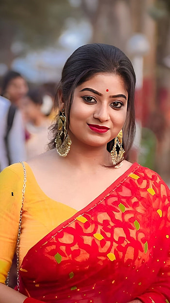 Bong, bong saree lover, beautiful HD phone wallpaper